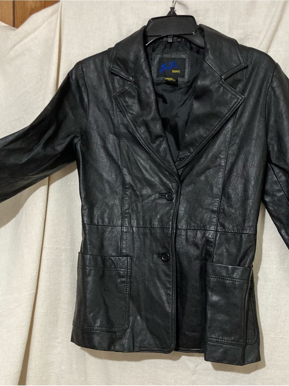 Jou Jou Skins Black Leather Tailored Jacket